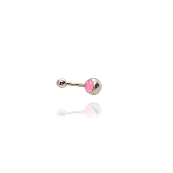 Belly ring Pale Pink fire opal - Picture 1 of 2